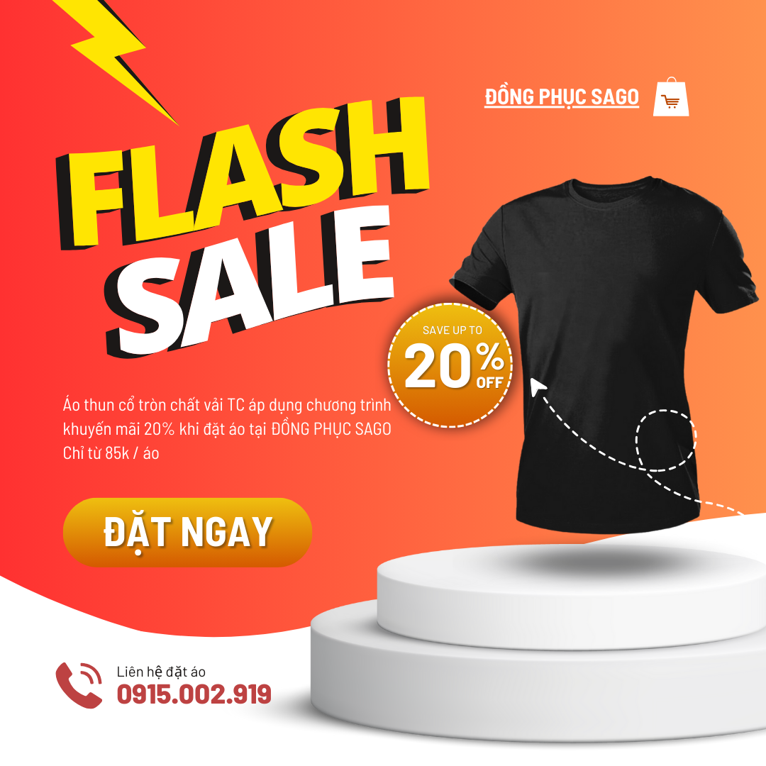 Áo thun cổ tròn | ĐỒNG PHỤC SAGO 0915.002.919