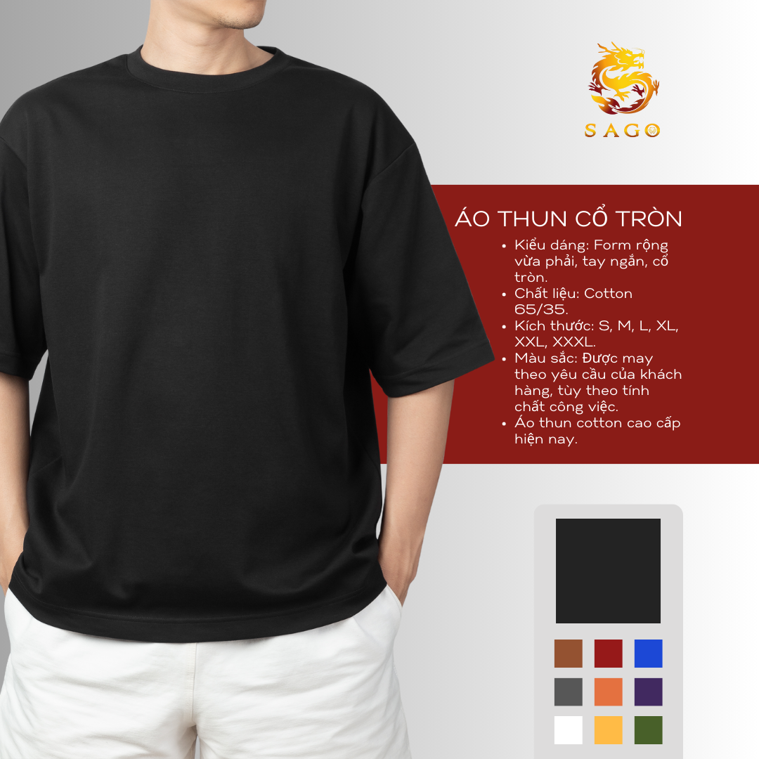 Áo thun cổ tròn | ĐỒNG PHỤC SAGO 0915.002.919