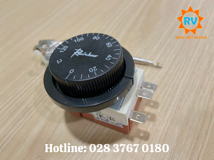 Bộ điều khiển nhiệt độ cơ RAINBOW Korea 120°C 20A 250V Bộ điều khiển nhiệt độ cơ RAINBOW Korea 120°C 20A 250V