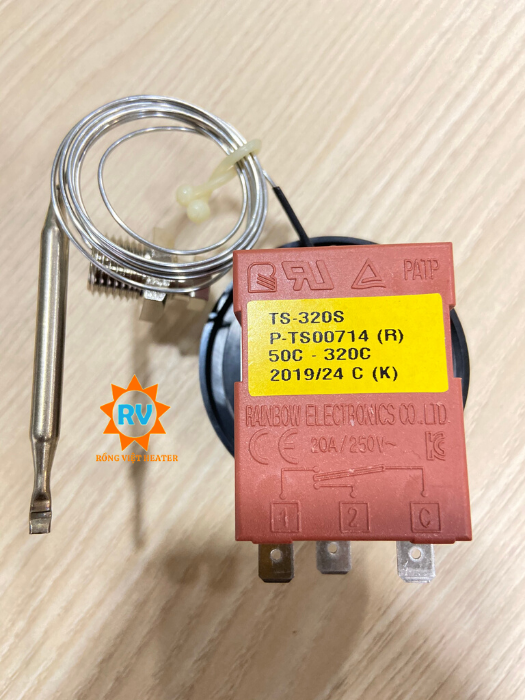 Bộ điều khiển nhiệt độ cơ RAINBOW Korea 320°C 20A 250V Bộ điều khiển nhiệt độ cơ RAINBOW Korea 320°C 20A 250V