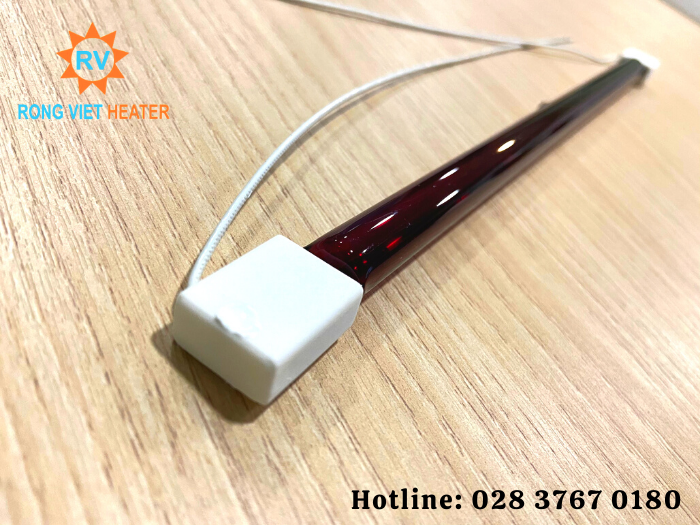 Bóng Sấy Halogen Màu Đỏ Ø12x305 220V 500W Bóng Sấy Halogen Màu Đỏ Ø12x305 220V 500W