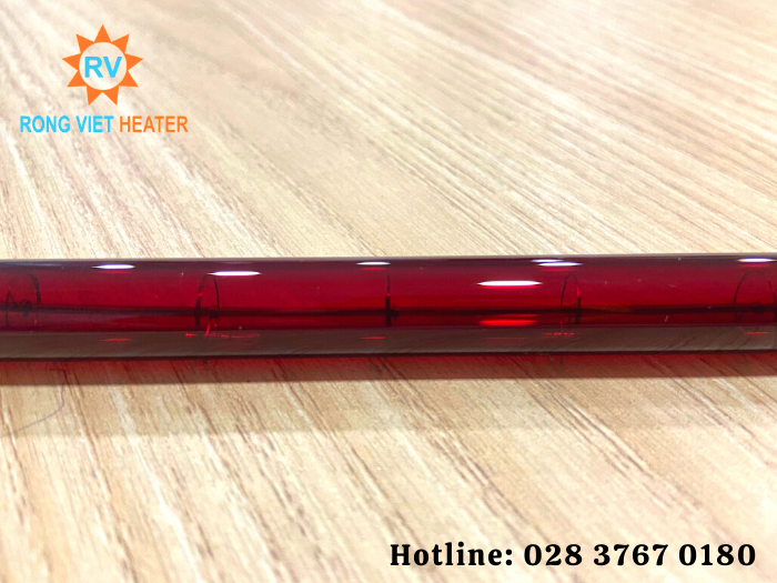 Bóng Sấy Halogen Màu Đỏ Ø12x305 220V 500W Bóng Sấy Halogen Màu Đỏ Ø12x305 220V 500W