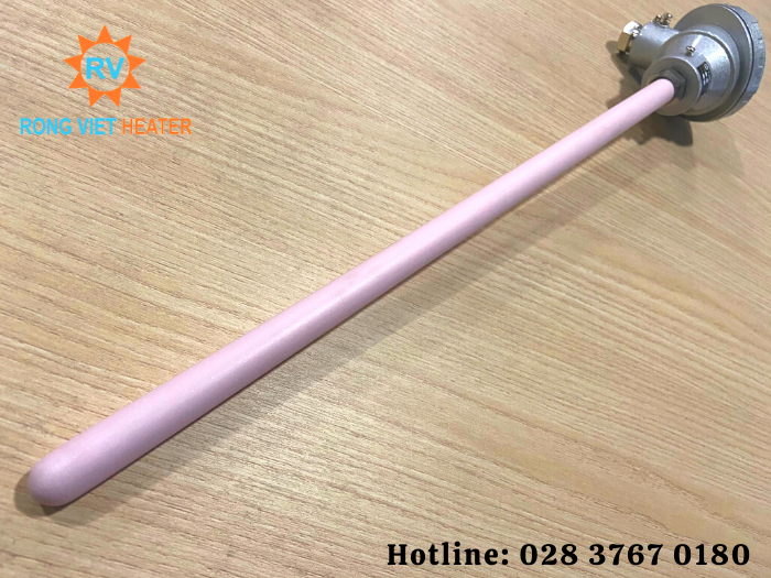 Can Nhiệt K Vỏ Sứ tphcm Can Nhiệt K Vỏ Sứ Ø16*400