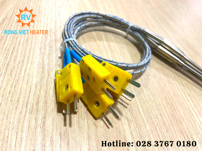 Đầu Dò Nhiệt Độ K Ra Phích Cắm Ø3.2x250 Đầu Dò Nhiệt Độ K Ra Phích Cắm Ø3.2x250