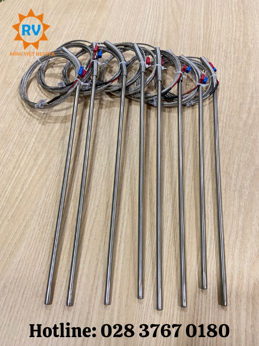 Đầu dò nhiệt độ loại K Ø6*300 ra dây 2m Đầu dò nhiệt độ loại K Ø6*300 ra dây 2m