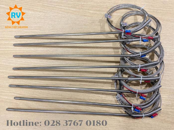 Đầu dò nhiệt độ loại K Ø6*300 ra dây 2m Đầu dò nhiệt độ loại K Ø6*300 ra dây 2m