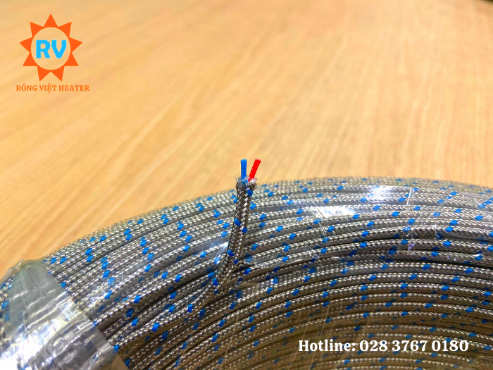 Dây cảm biến nhiệt độ loại K 2*7*0.2 Dây cảm biến nhiệt độ loại K 2*7*0.2