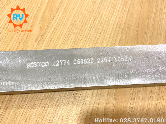 Điện trở đúc nhôm 1 đầu ra dây 540*52*20 220V 1050W Điện trở đúc nhôm 1 đầu ra dây 540*52*20 220V 1050W