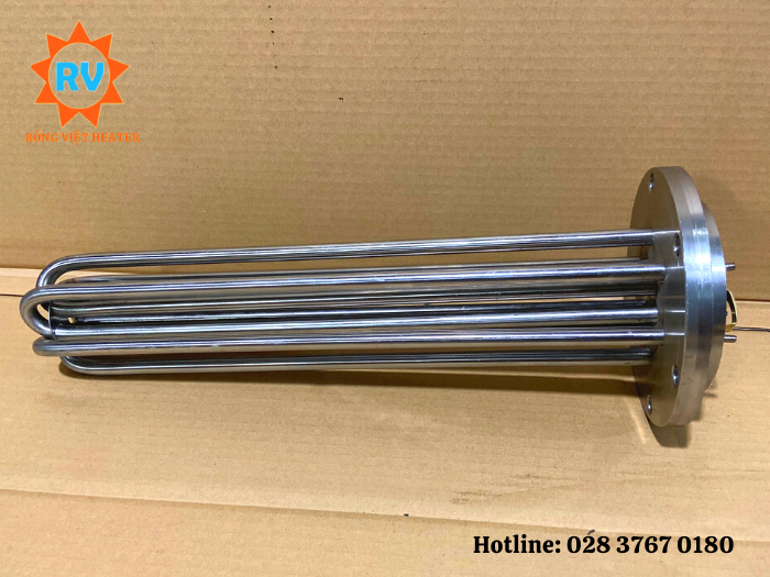 Điện trở đun dầu mặt bích Ø165x13 380V 10KW Điện trở đun dầu mặt bích Ø165x13 380V 10KW