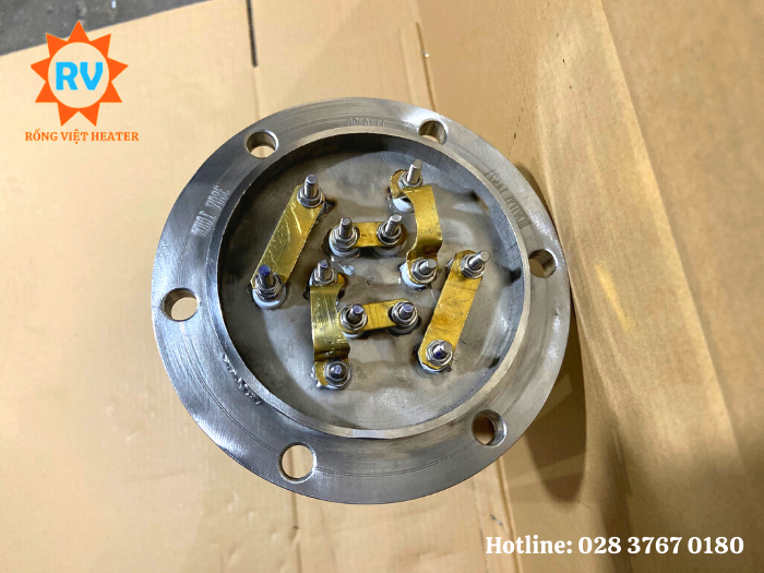 Điện trở đun dầu mặt bích Ø165x13 380V 10KW Điện trở đun dầu mặt bích Ø165x13 380V 10KW