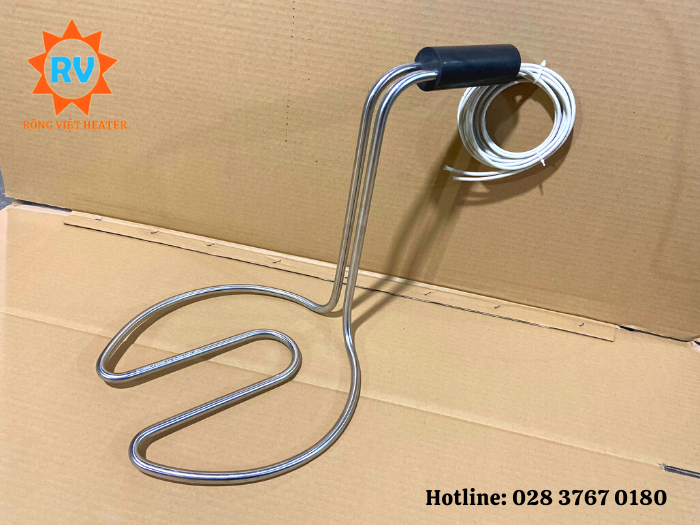 Điện trở đun dầu uốn trái tim Ø11xPN300 / 220V 4KW Điện trở đun dầu uốn trái tim Ø11xPN300 / 220V 4KW