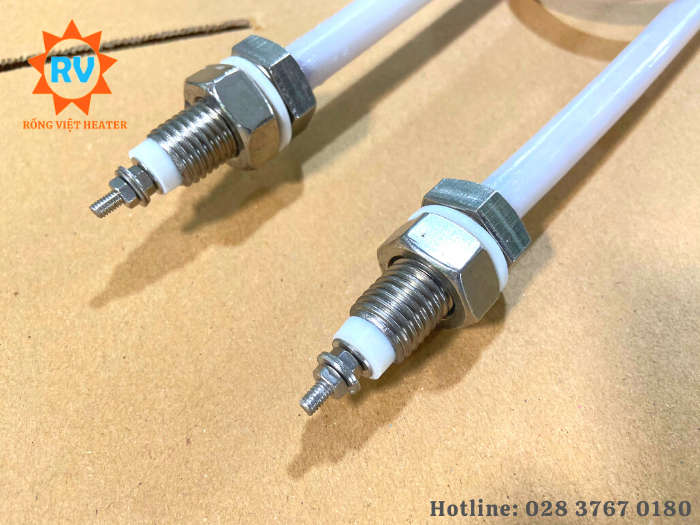 Điện trở đun nước bọc teflon Ø11*360 220V 4KW Điện trở đun nước bọc teflon Ø11*360 220V 4KW