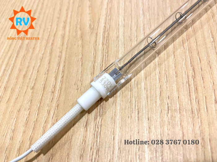 Điện trở halogen màu trắng trong Ø10*490 220V*530W Điện trở halogen màu trắng trong Ø10*490 220V*530W