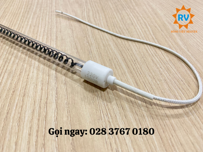 Điện trở halogen màu trắng trong Ø12*600/220V*1000W Điện trở halogen màu trắng trong Ø12*600/220V*1000W