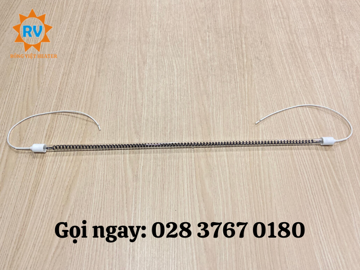 Điện trở halogen màu trắng trong Ø12*600/220V*1000W Điện trở halogen màu trắng trong Ø12*600/220V*1000W