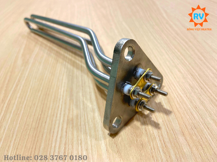 Điện trở đun nước mặt bích tam giác 100*12*U330 380V 2300W Điện trở đun nước mặt bích tam giác 100*12*U330 380V 2300W