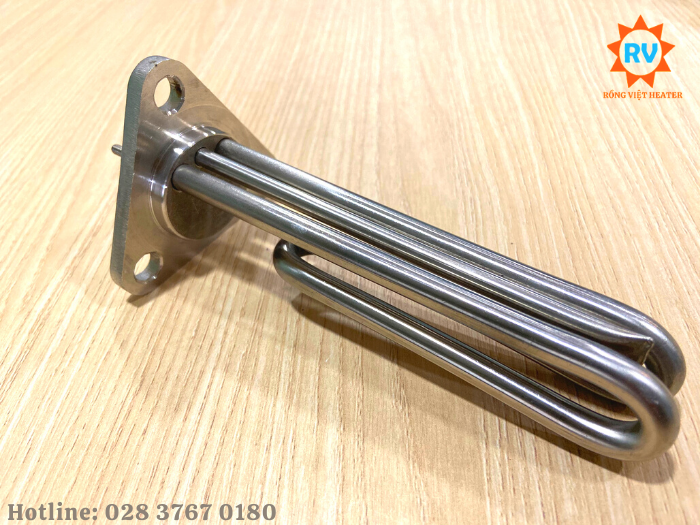 Điện trở đun nước mặt bích tam giác 80*15*U140 230V 1600W Điện trở đun nước mặt bích tam giác 80*15*U140 230V 1600W