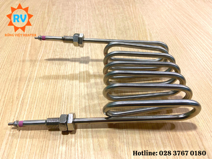 Điện trở sauna uốn lò xo Ø8*250 380V 1500W Điện trở sauna uốn lò xo Ø8*250 380V 1500W