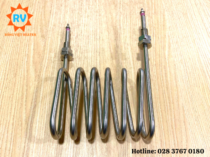 Điện trở sauna uốn lò xo Ø8*250 / 380V 1500W Điện trở sauna uốn lò xo Ø8*250 / 380V 1500W