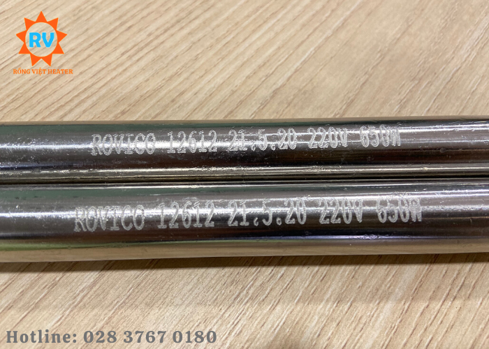 Điện trở sấy chữ I Ø20*350 220V 650W Điện trở sấy chữ I Ø20*350 220V 650W