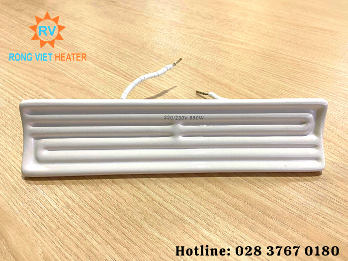 Điện trở sứ máng trắng 240x60 / 220V - 650W Điện trở sứ máng trắng 240x60 / 220V - 650W