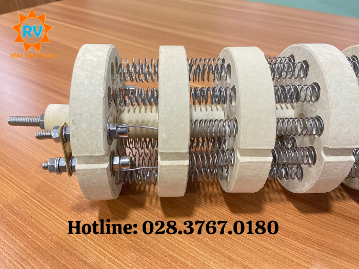 Điện trở sứ tổ ong Ø120*400 / 220V - 3KW Điện trở sứ tổ ong Ø120*400 / 220V - 3KW