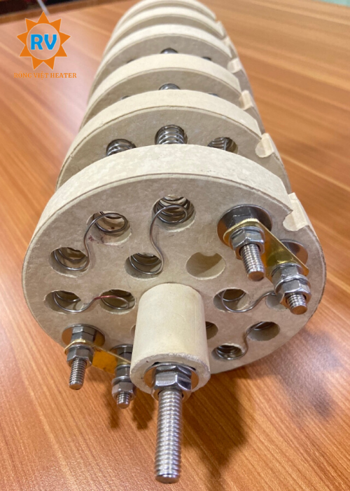 Điện trở sứ tổ ong Ø120*400 / 220V - 3KW Điện trở sứ tổ ong Ø120*400 / 220V - 3KW