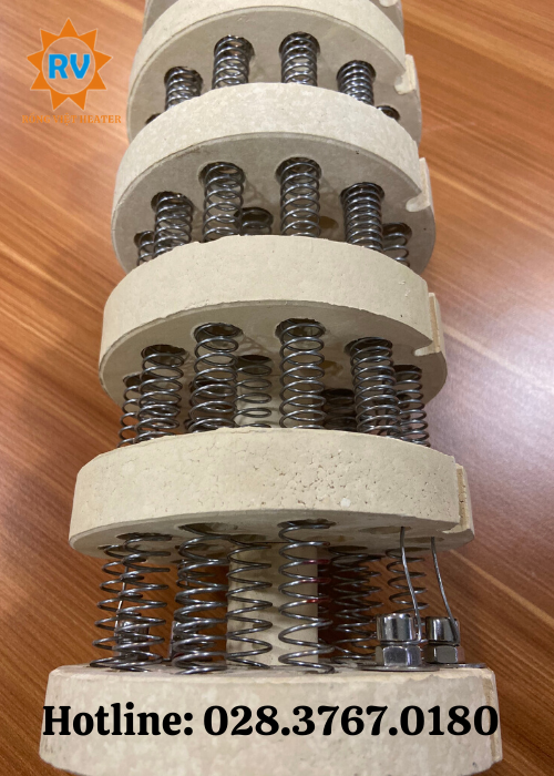 Điện trở sứ tổ ong Ø120*400 / 220V - 3KW Điện trở sứ tổ ong Ø120*400 / 220V - 3KW