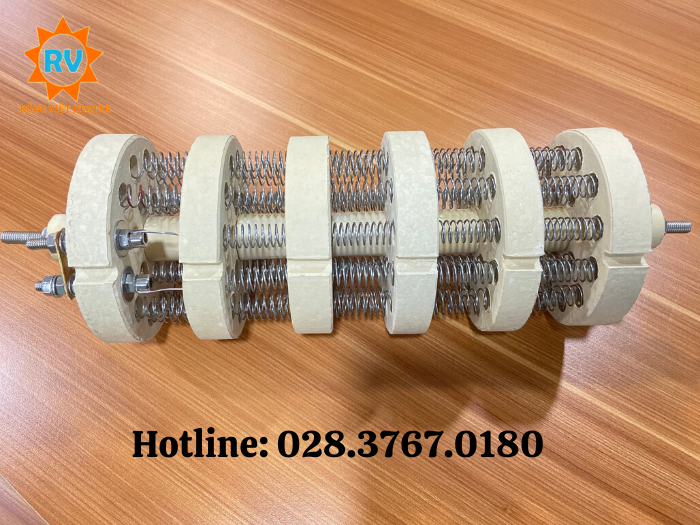 Điện trở sứ tổ ong Ø120*400 / 220V - 3KW Điện trở sứ tổ ong Ø120*400 / 220V - 3KW