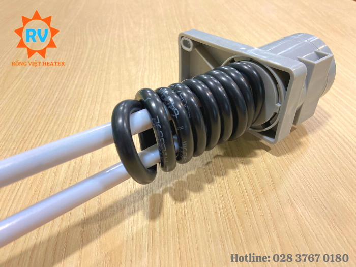 Điện trở teflon uốn lò xo Ø11*800 380V 3KW Điện trở teflon uốn lò xo Ø11*800 380V 3KW