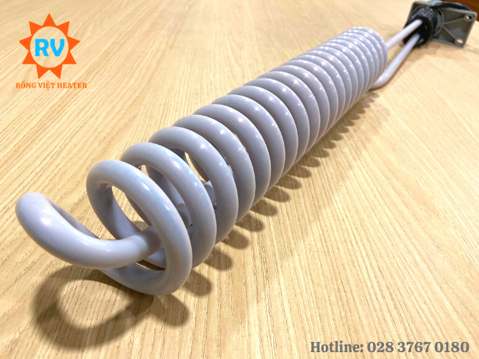 Điện trở teflon uốn lò xo Ø11*800 380V 3KW Điện trở teflon uốn lò xo Ø11*800 380V 3KW