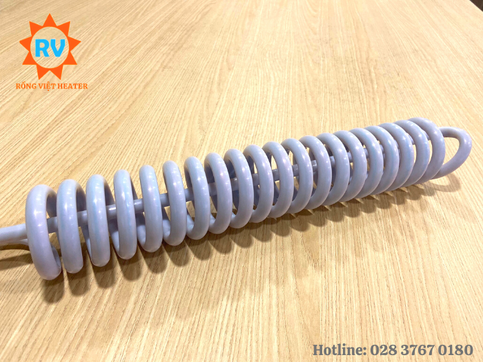 Điện trở teflon uốn lò xo Ø11*800 380V 3KW Điện trở teflon uốn lò xo Ø11*800 380V 3KW