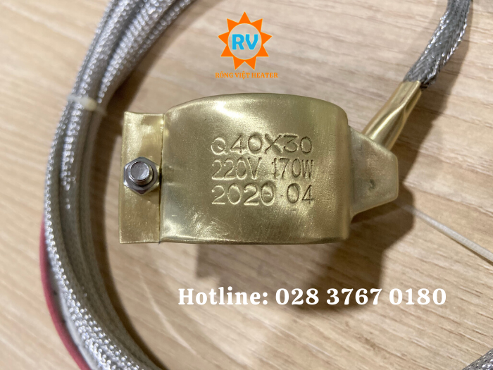 Điện trở vòng nhiệt ống đồng Ø40x30 220V 170W Điện trở vòng nhiệt ống đồng Ø40x30 220V 170W