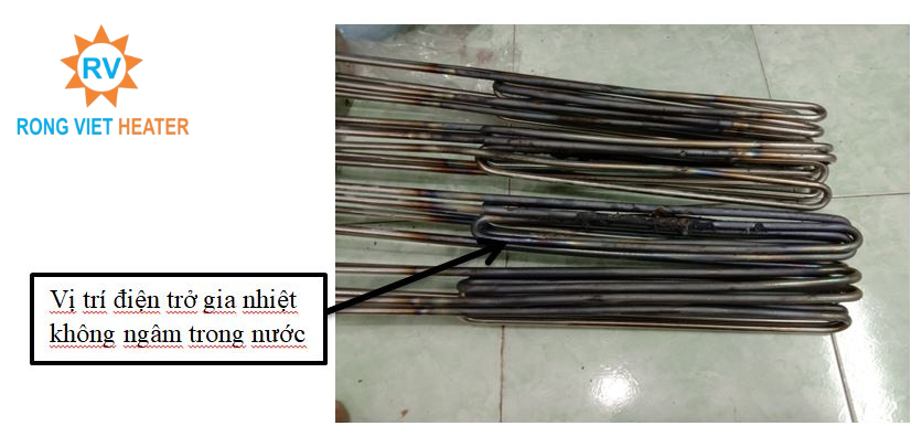 Hình ảnh điện trở đun nước bị khô nước Hình ảnh điện trở bị khô nước