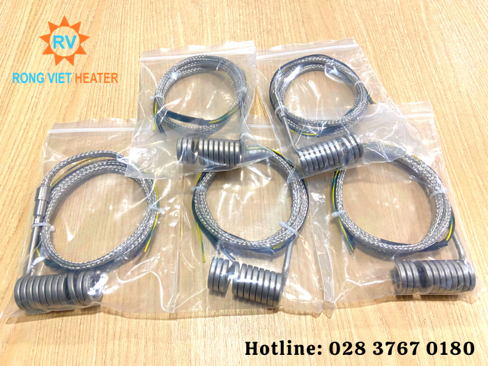 Điện Trở Lò Xo Đầu Khuôn ID15xL50 220V 450W Điện Trở Lò Xo Đầu Khuôn ID15xL50 220V 450W