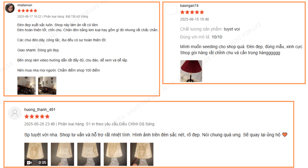 4. Đèn ngủ để bàn HUTA được ưa chuộng như thế nào?