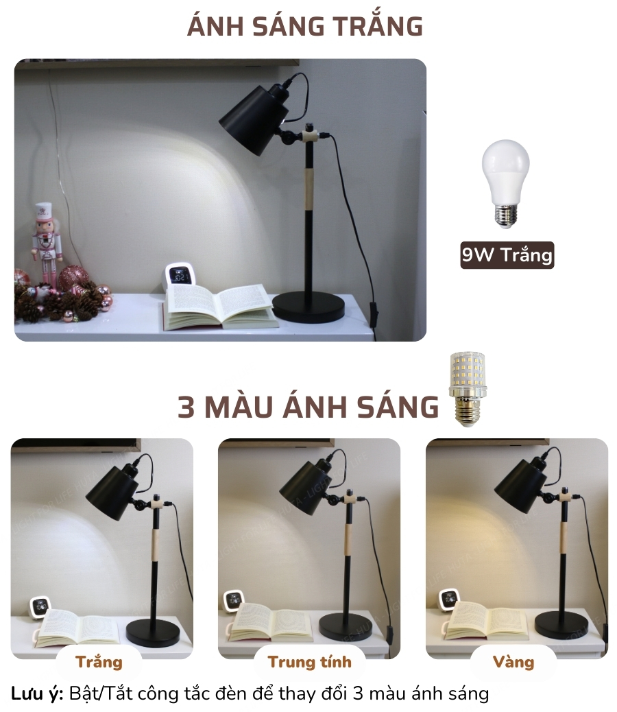 2. Thông số kĩ thuật đèn bàn học mã LVK1