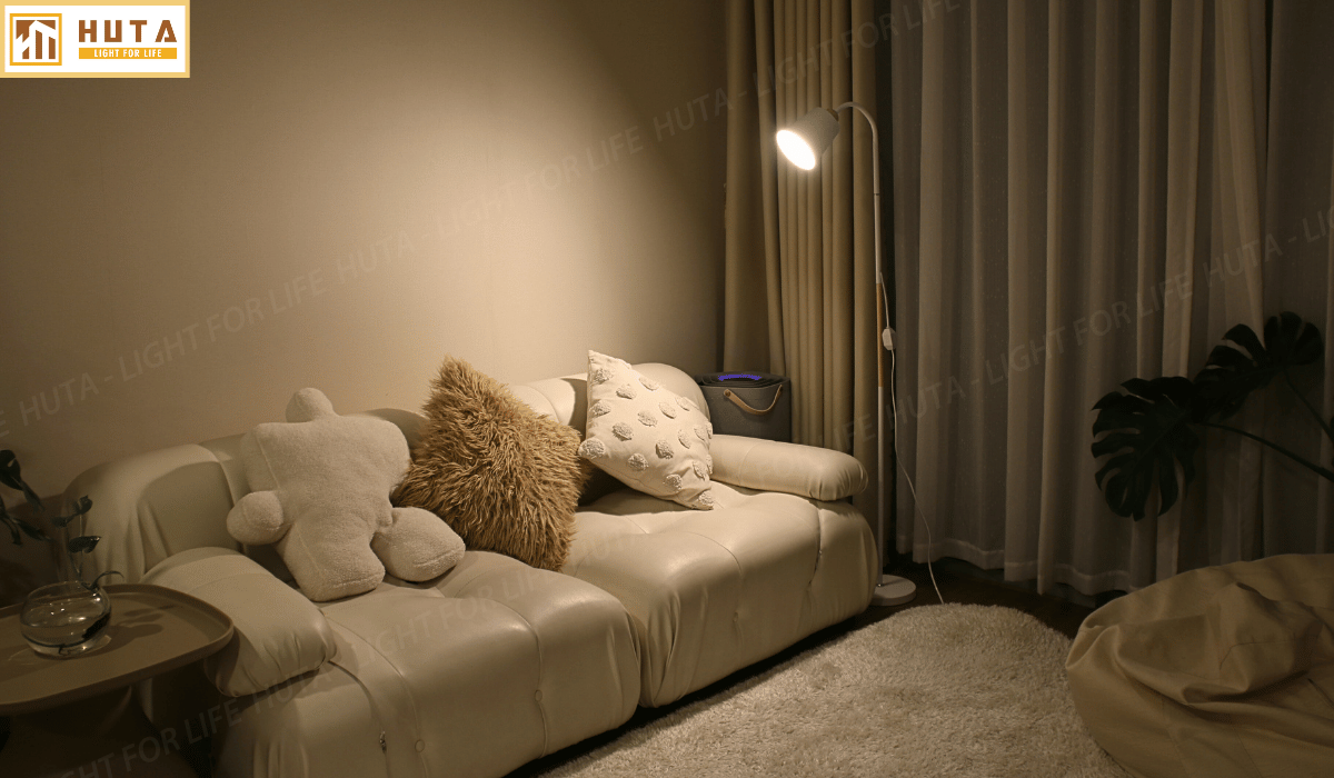 Đèn Cây Đứng Đọc Sách HUTA Light For Life KT05 Trang Trí Phòng Khách Phong Cách Bắc Âu Ba Màu Sáng