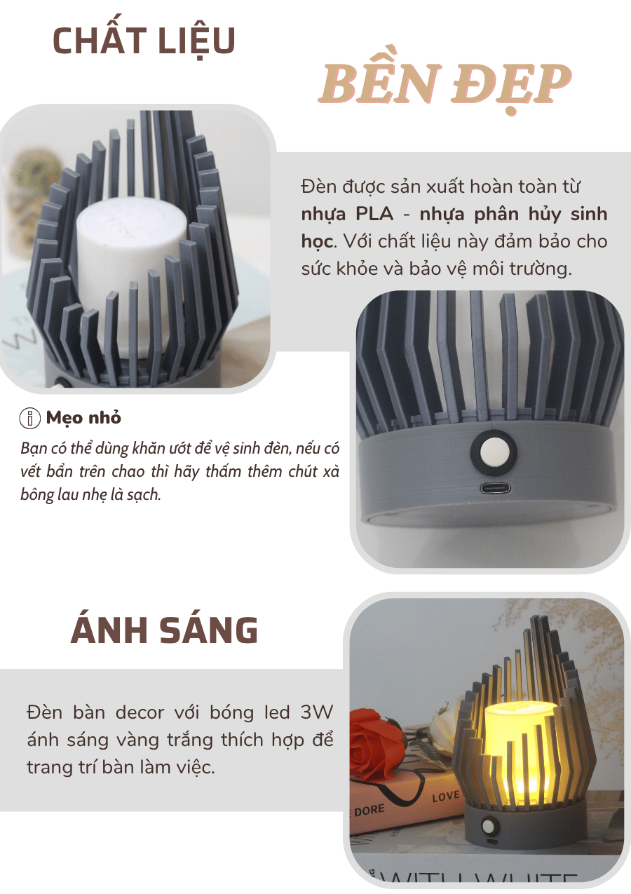 1. Đèn bàn trang trí mã KHỞI SẮC có gì nổi bật?