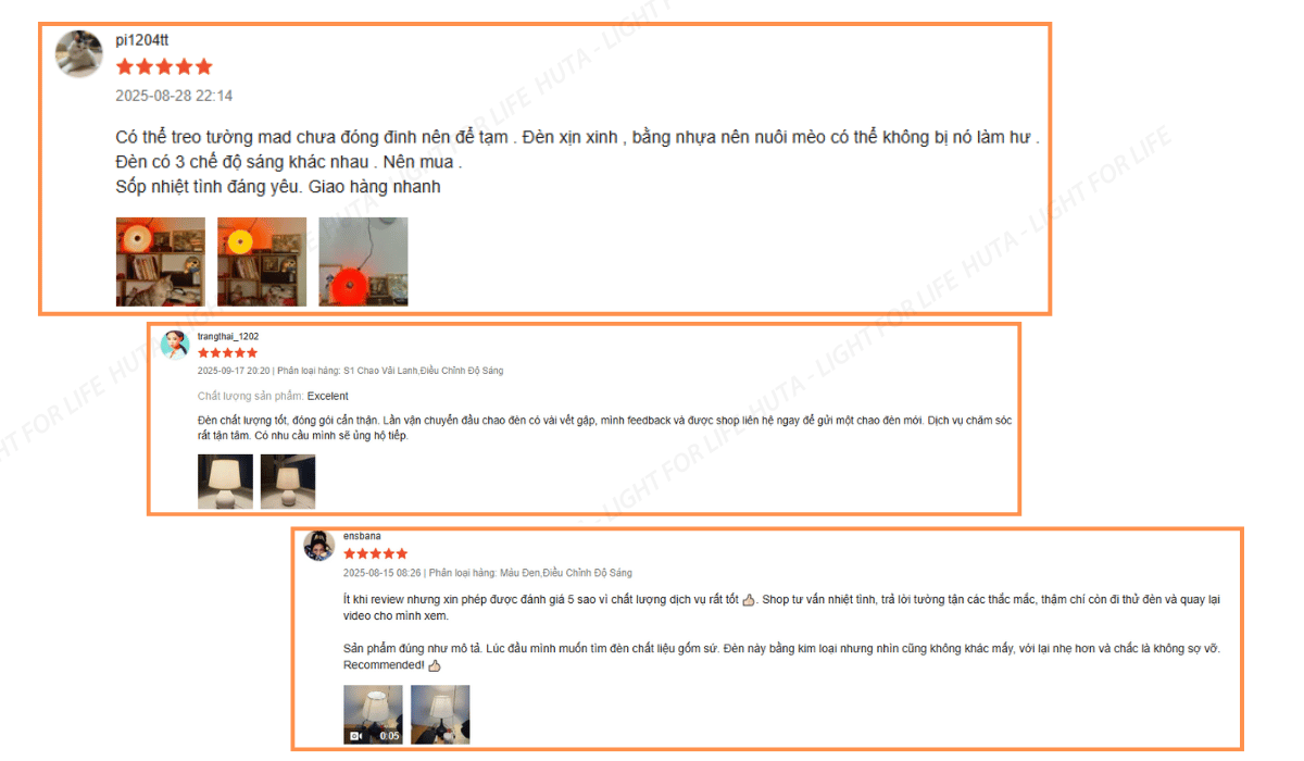 4. Đèn ngủ để bàn HUTA được ưa chuộng như thế nào?