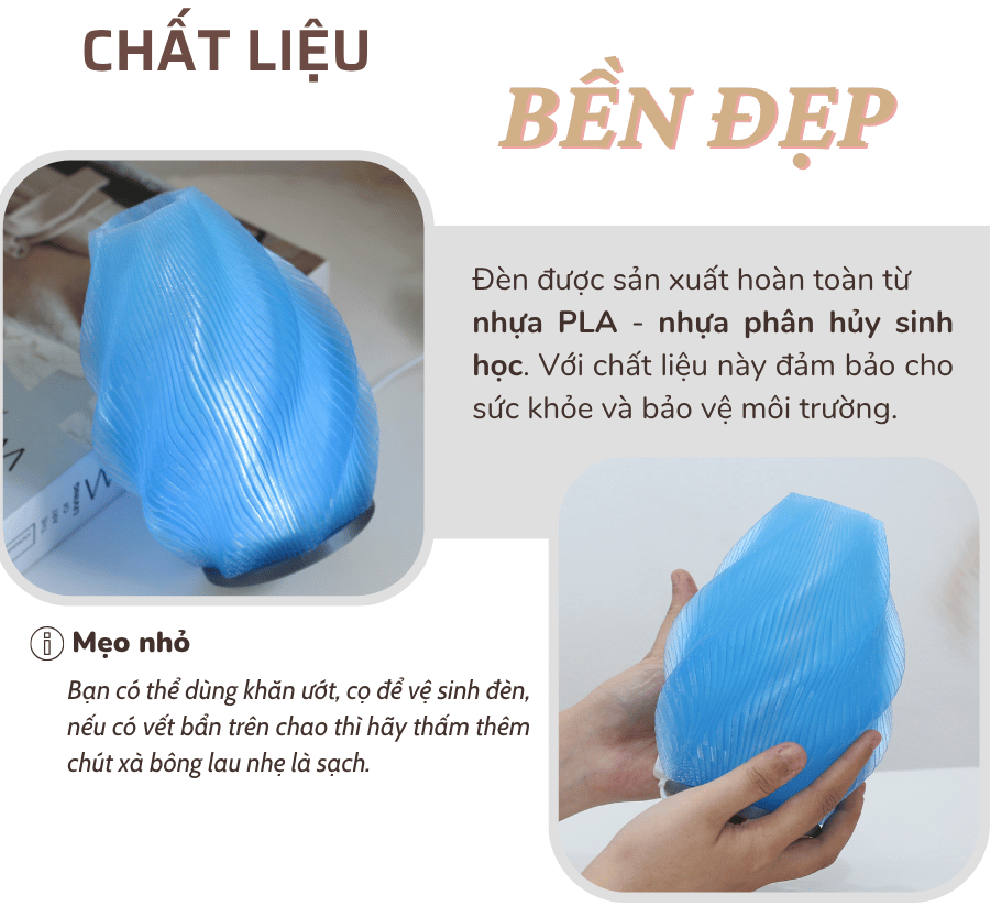 1. Đèn bàn trang trí mã SÓNG có gì nổi bật?