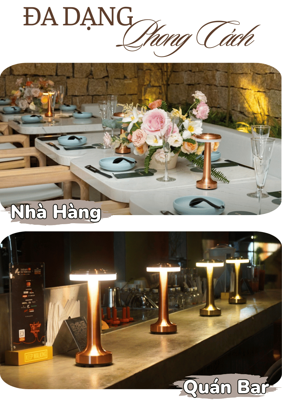 Ứng dụng của đèn bàn LED quầy bar, nhà hàng RESDIA1