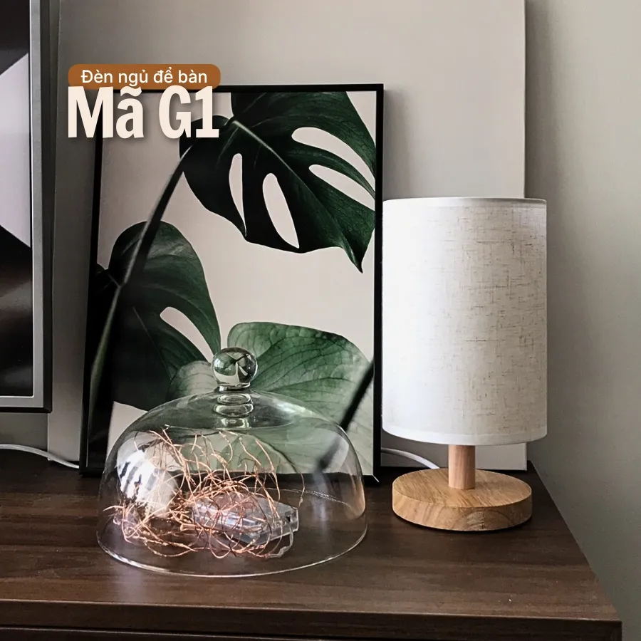 Đèn ngủ để bàn thân gỗ HUTA Light For Life G1