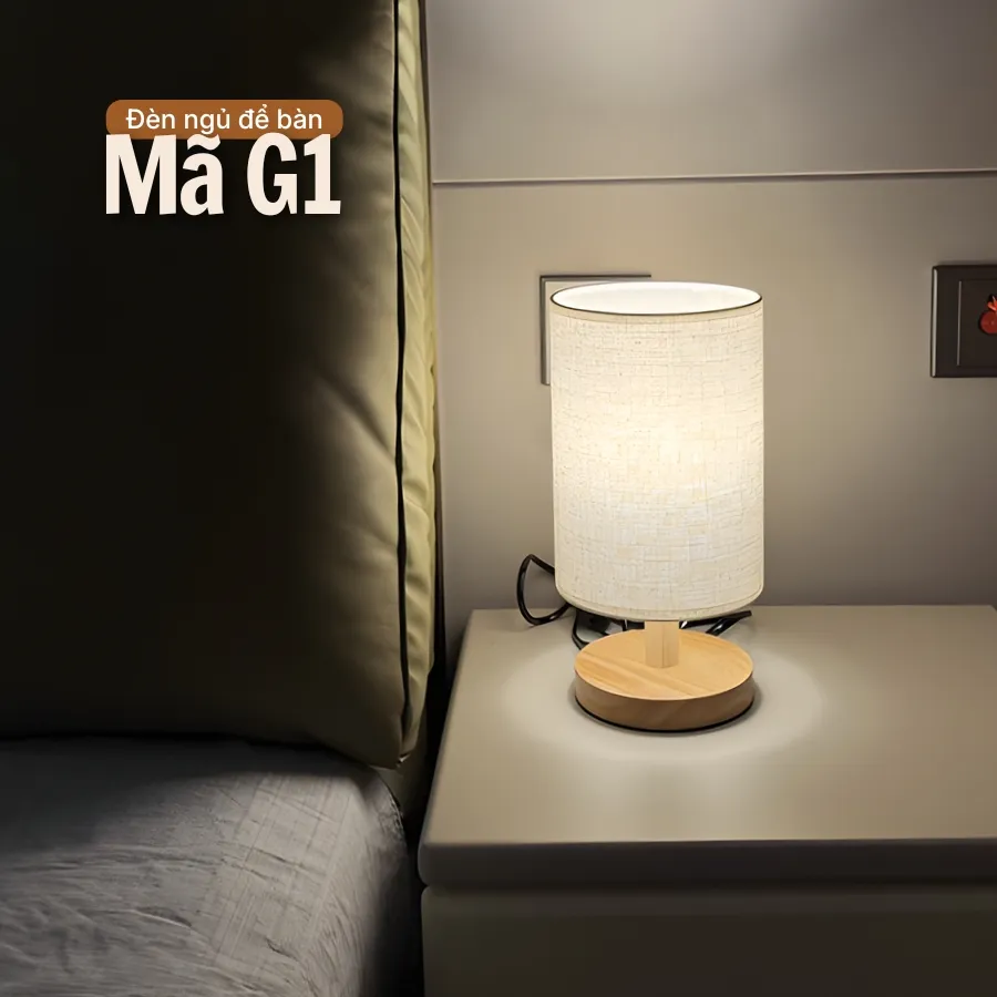 Đèn ngủ để bàn thân gỗ HUTA Light For Life G1
