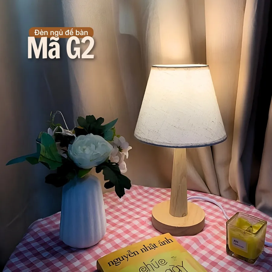 Đèn ngủ để bàn thân gỗ HUTA Light For Life G2