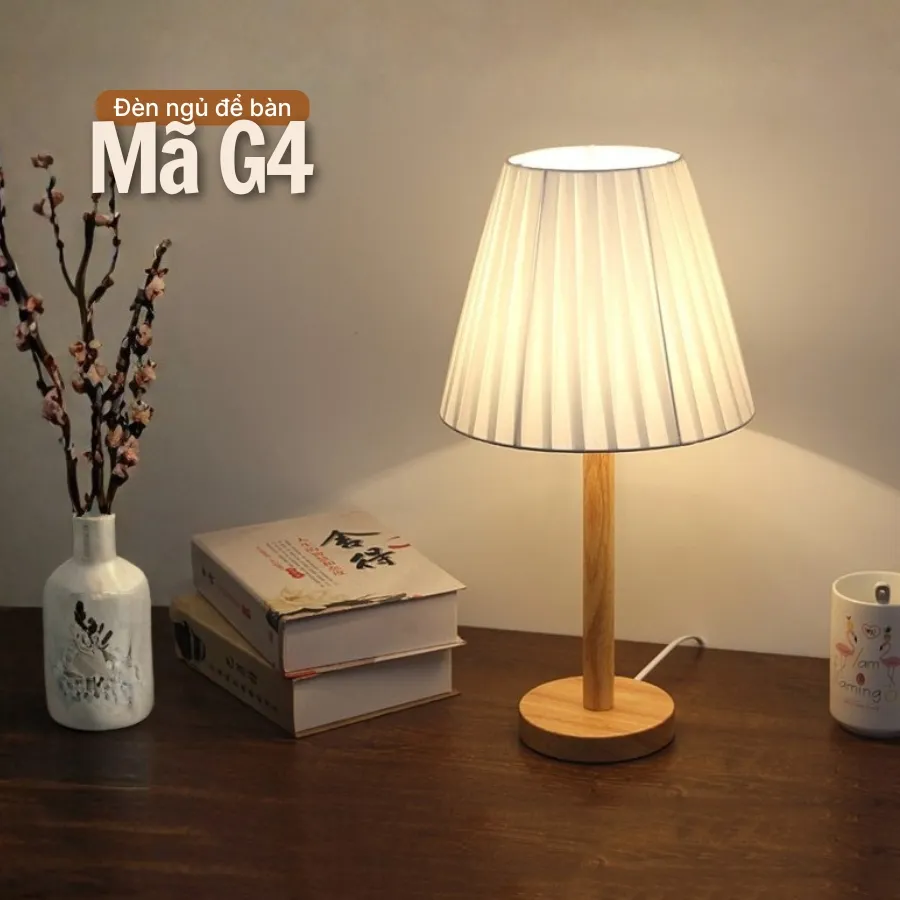Đèn ngủ để bàn thân gỗ HUTA Light For Life G4