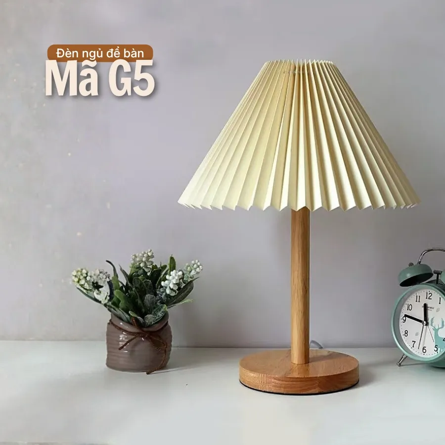 Đèn ngủ để bàn thân gỗ HUTA Light For Life G5