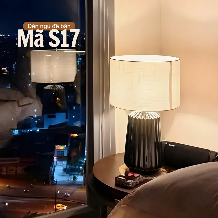 Đèn ngủ để bàn thân gốm sứ HUTA Light For Life S17