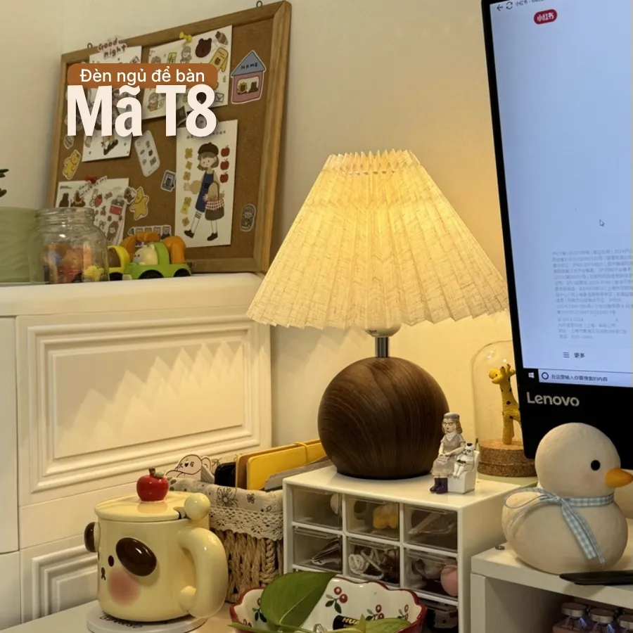 Đèn ngủ để bàn thân kim loại HUTA Light For Life T8