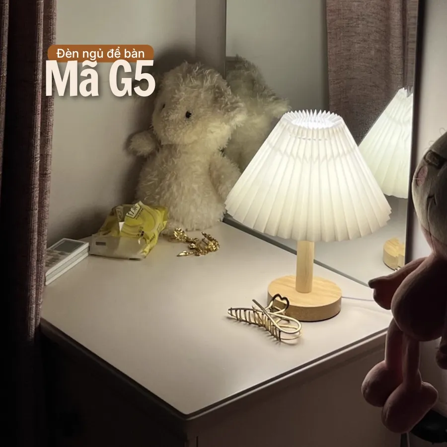 Đèn ngủ để bàn thân gỗ HUTA Light For Life G5